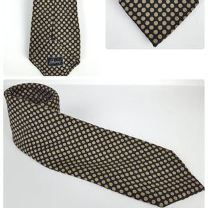 Brioni Tie Black Silk 60" Necktie Floral VGC